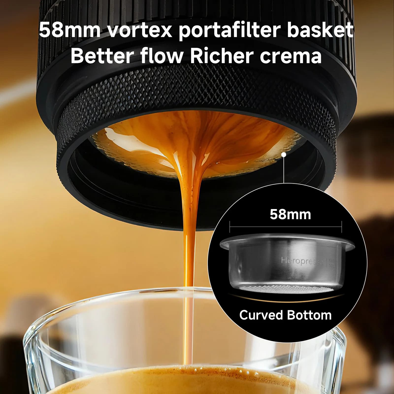 Bærbar espressomaskine 20-Bar 58mm