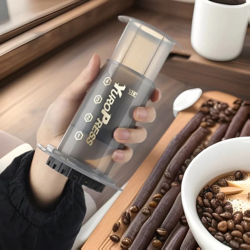 Bærbar fransk presse kaffemaskine