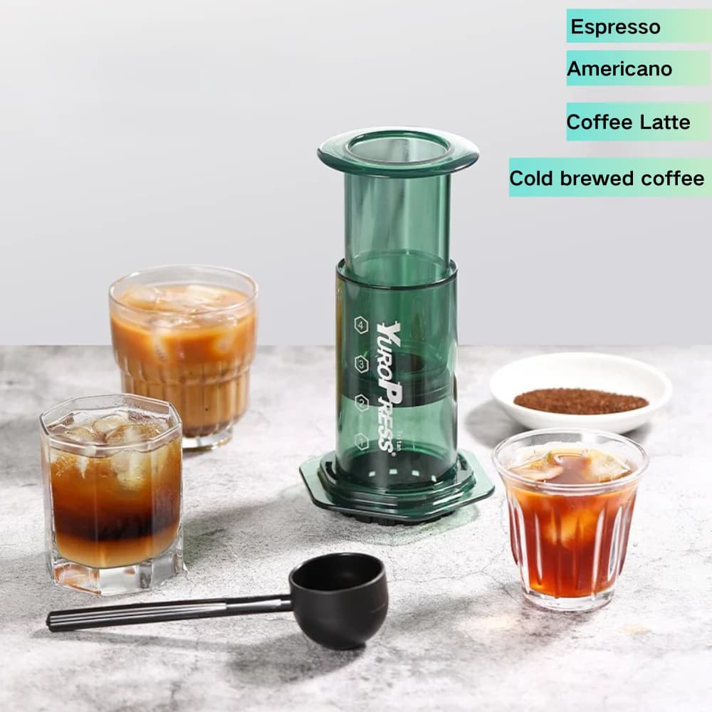 Bærbar espresso kaffemaskine fransk presse