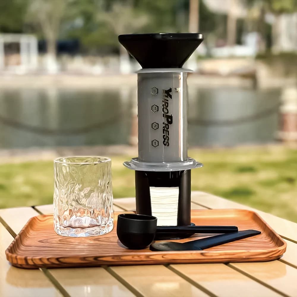 Bærbar fransk presse kaffemaskine