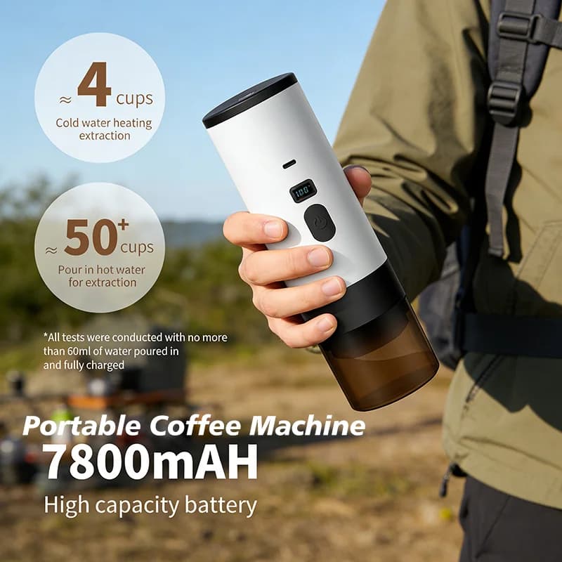 Bærbar elektrisk kaffemaskine 7800mAh